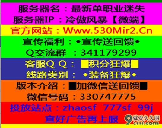 最新单职业迷失传奇私服